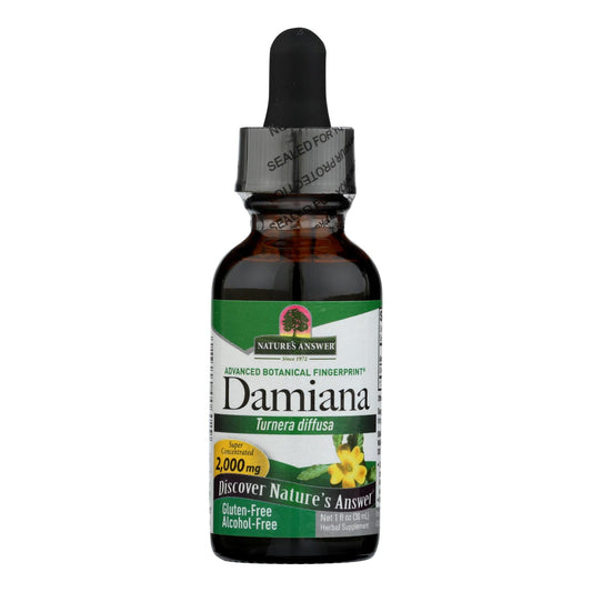 Respuesta de la naturaleza - Hoja de damiana sin alcohol - 1 fl oz