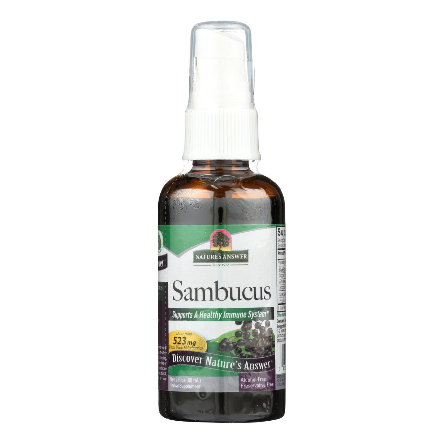 Nature's Answer - Spray con extracto de baya de saúco negro Sambucus Nigra - 2 onzas líquidas