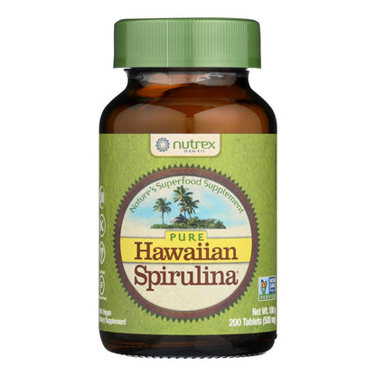 Espirulina pacifica hawaiana pura de Nutrex Hawaii - 500 mg - 200 comprimidos