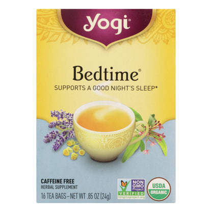 Yogi 睡前草本茶不含咖啡因洋甘菊 - 16 茶包 - 6 盒装