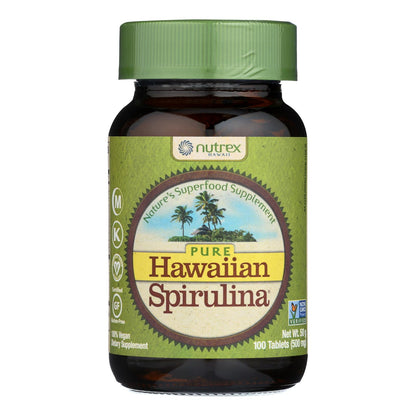 Nutrex Hawaii Pure Hawaiian Spirulina Pacifica - 500 Mg - 100 Tablets