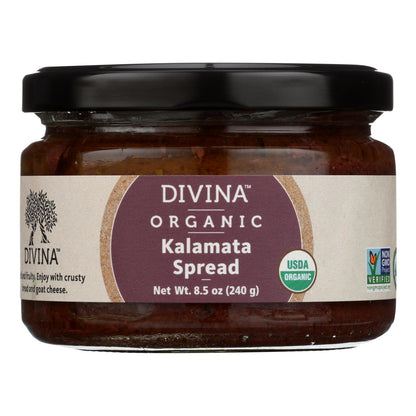 Divina - Crema de aceitunas Kalamata orgánica - Caja de 6 - 8.5 oz.