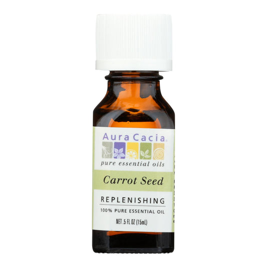 Aura Cacia - Aceite esencial puro de semilla de zanahoria - 0.5 fl oz