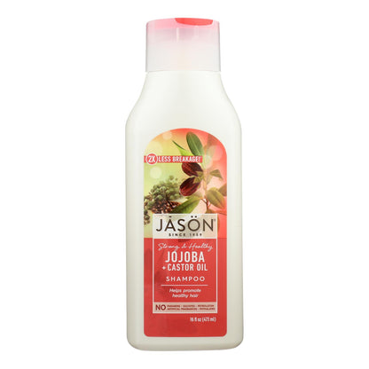 Champú puro natural Jason con jojoba, fuerte y duradero, 16 onzas líquidas