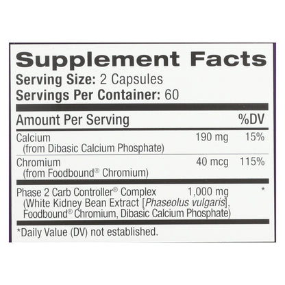 Natrol White Kidney Bean Carb Intercept - 120 cápsulas