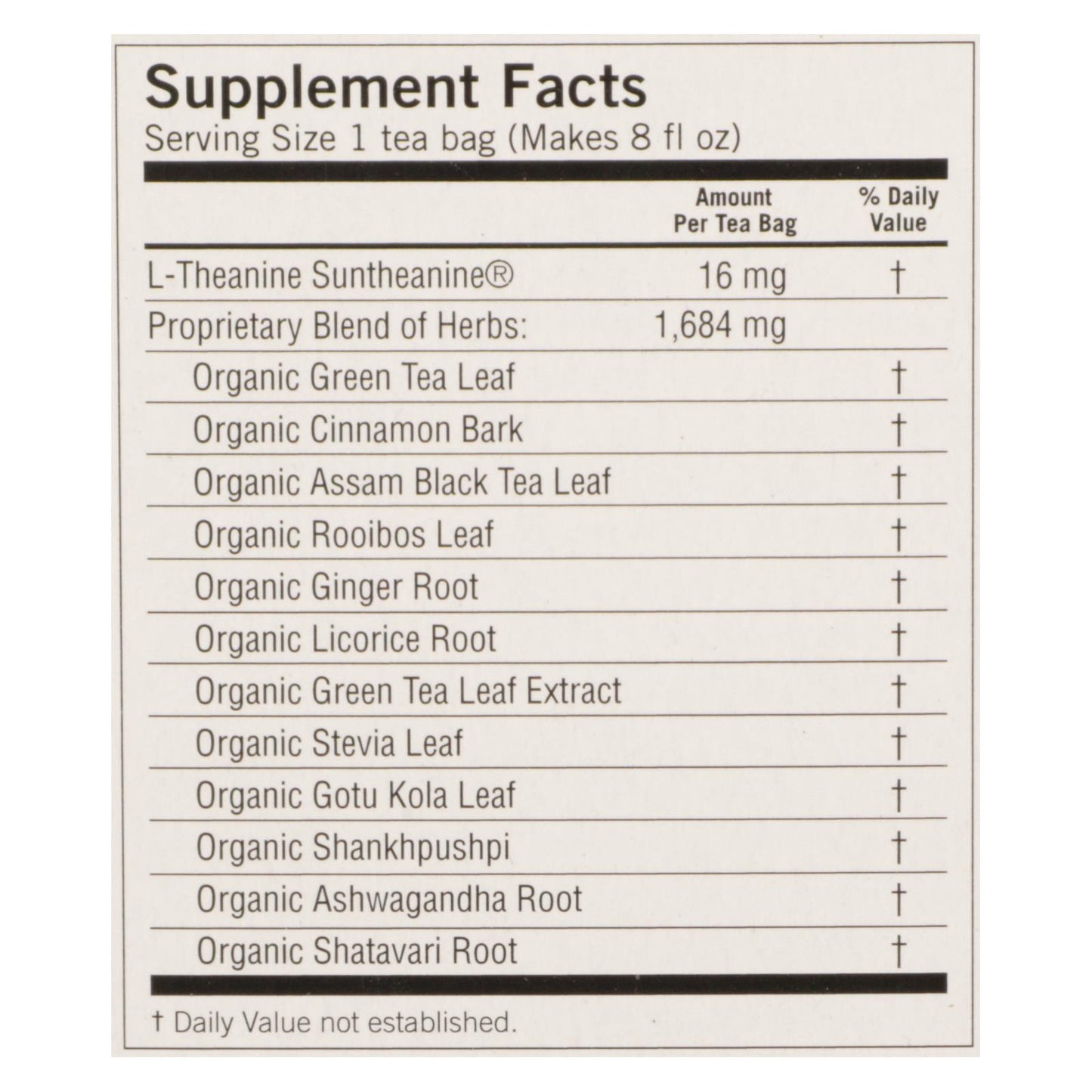 Té de hierbas Yogi Perfect Energy con sabor a vainilla y especias - 16 bolsitas de té - Caja de 6