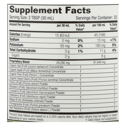 Mezcla de jugo de bayas de goji de Dynamic Health, 32 onzas líquidas