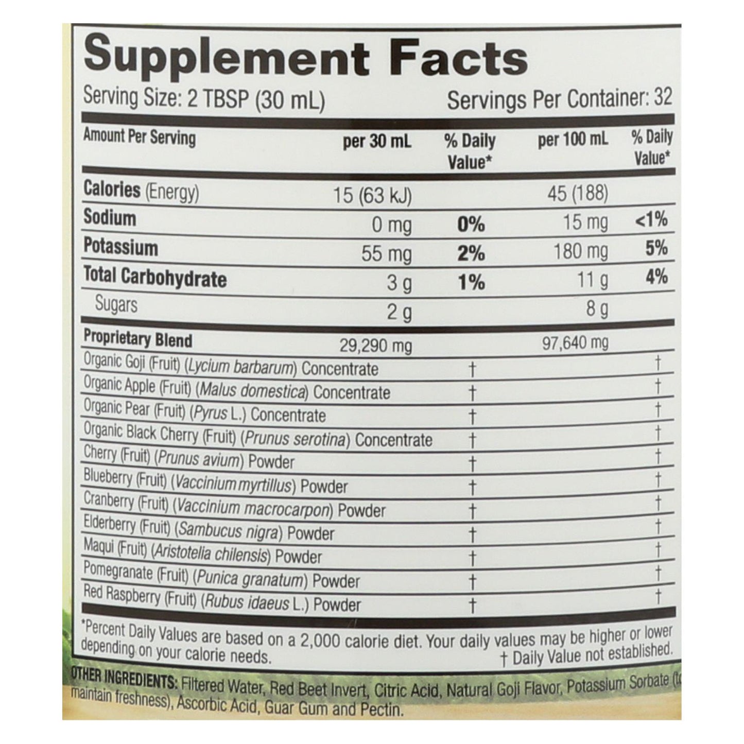 Mezcla de jugo de bayas de goji de Dynamic Health, 32 onzas líquidas