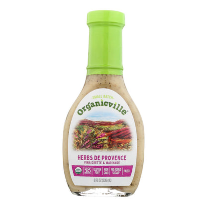 Vinagreta orgánica Ville De Provence - Hierbas - Caja de 6 - 8 fl oz.