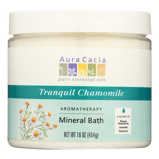 Aura Cacia - Baño mineral de aromaterapia Tranquility Chamomile - 16 oz