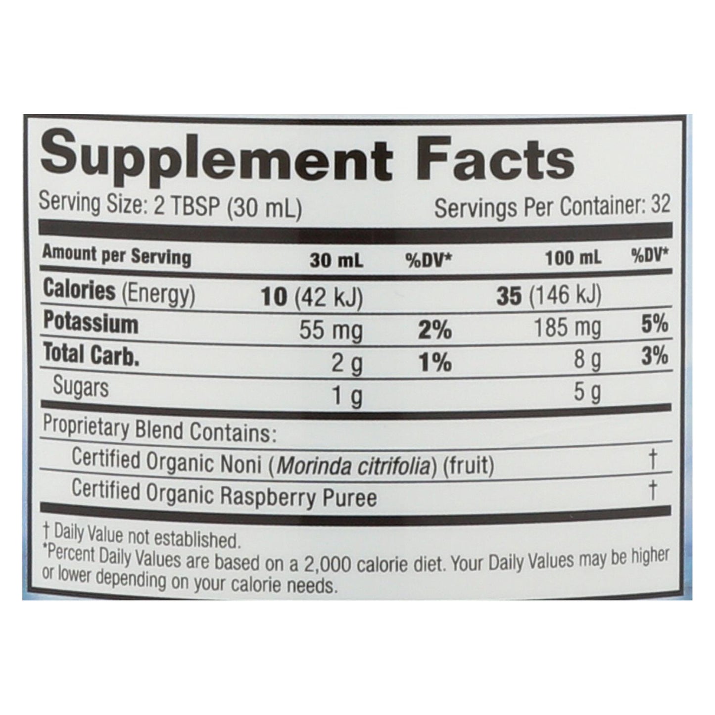 Jugo de noni de frambuesa de Tahití Dynamic Health - 32 fl oz