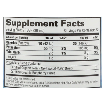 Jugo de noni de frambuesa de Tahití Dynamic Health - 32 fl oz