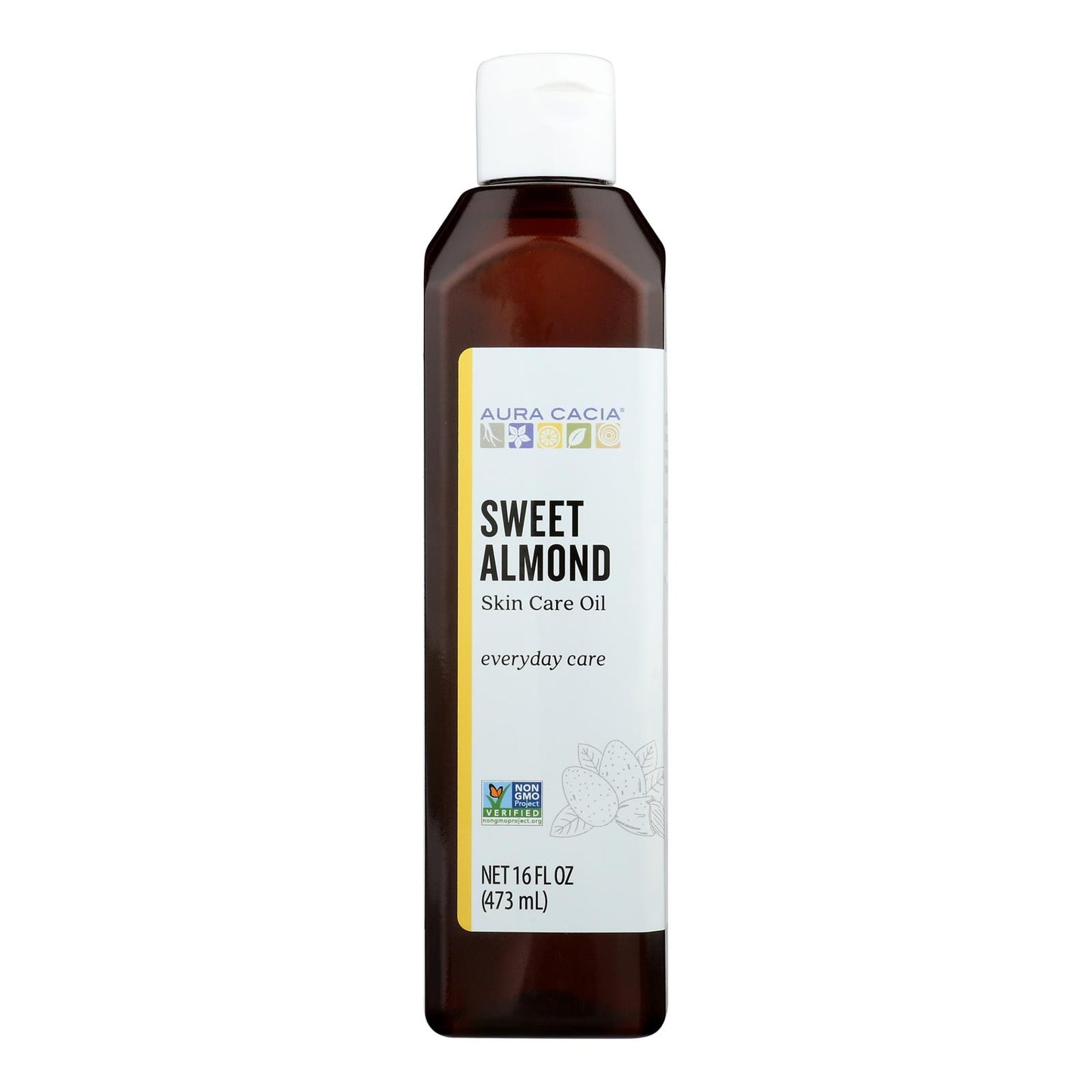 Aura Cacia - Aceite natural para el cuidado de la piel con almendras dulces - 16 onzas líquidas