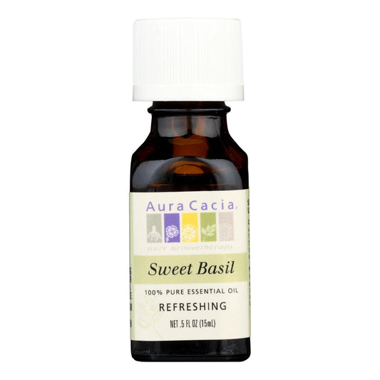 Aura Cacia - Pure Essential Oil Sweet Basil - 0.5 Fl Oz