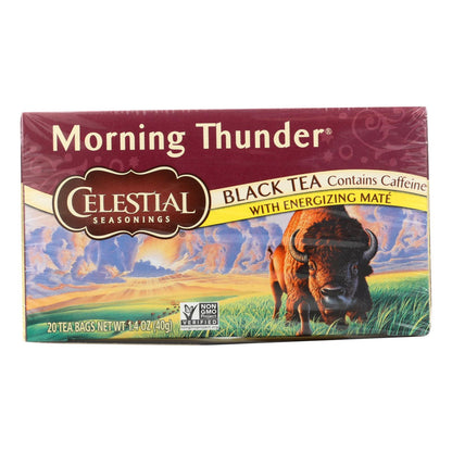 Celestial Seasonings Morning Thunder - 20 Tea Bags - Case Of 6