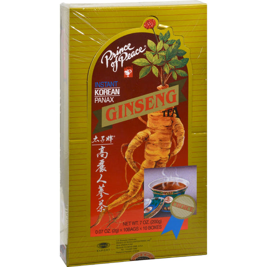 Té instantáneo de ginseng coreano Panax Prince Of Peace - 100 bolsitas de té