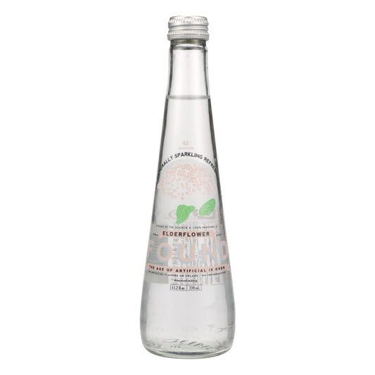 Found Beverage Co. Encontrado agua con gas infusionada con flor de saúco - Caja de 12 - 11,2 fz
