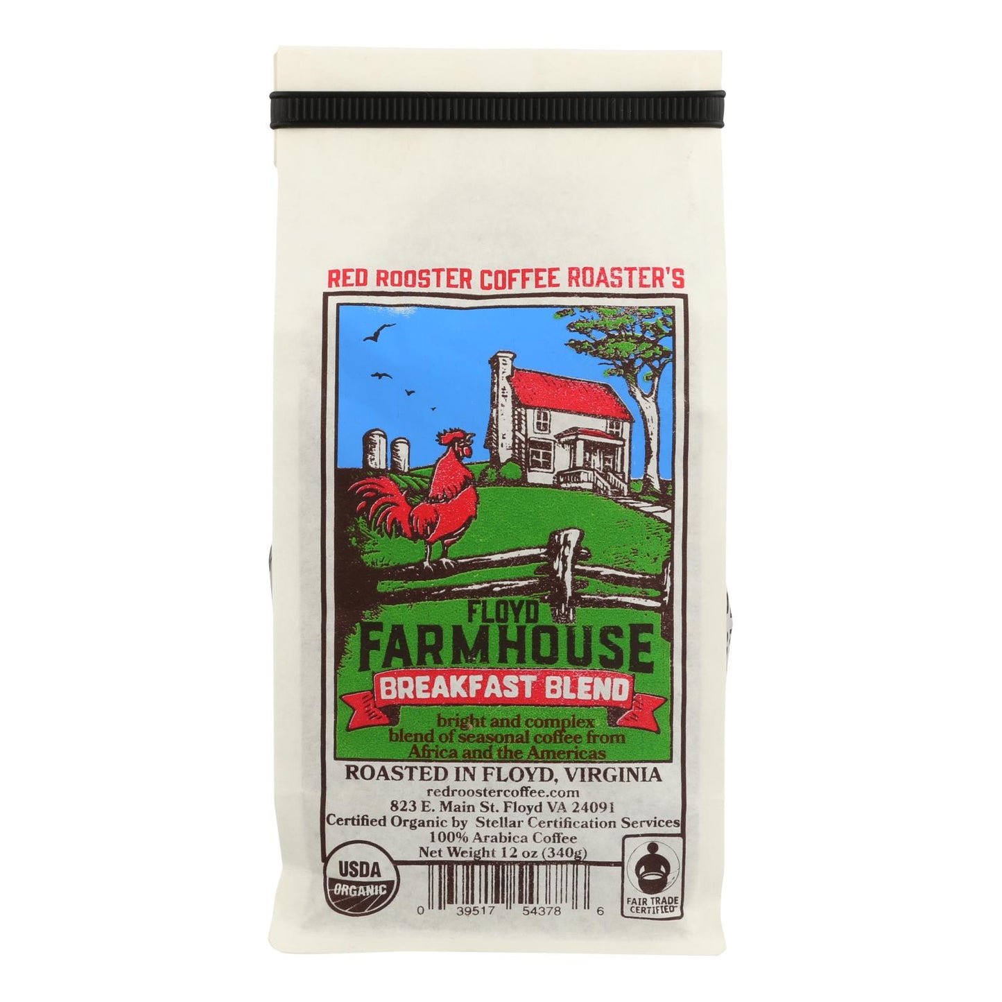Red Rooster Coffee - Coffee Organic Floyd Farmhouse - Case Of 6-12 Oz