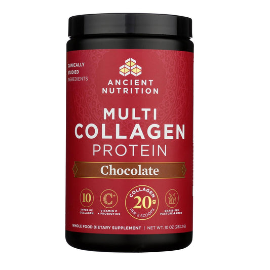 Ancient Nutrition - Cllgn Multi Chocolate Protein - 1 unidad de 1 a 10,0 oz