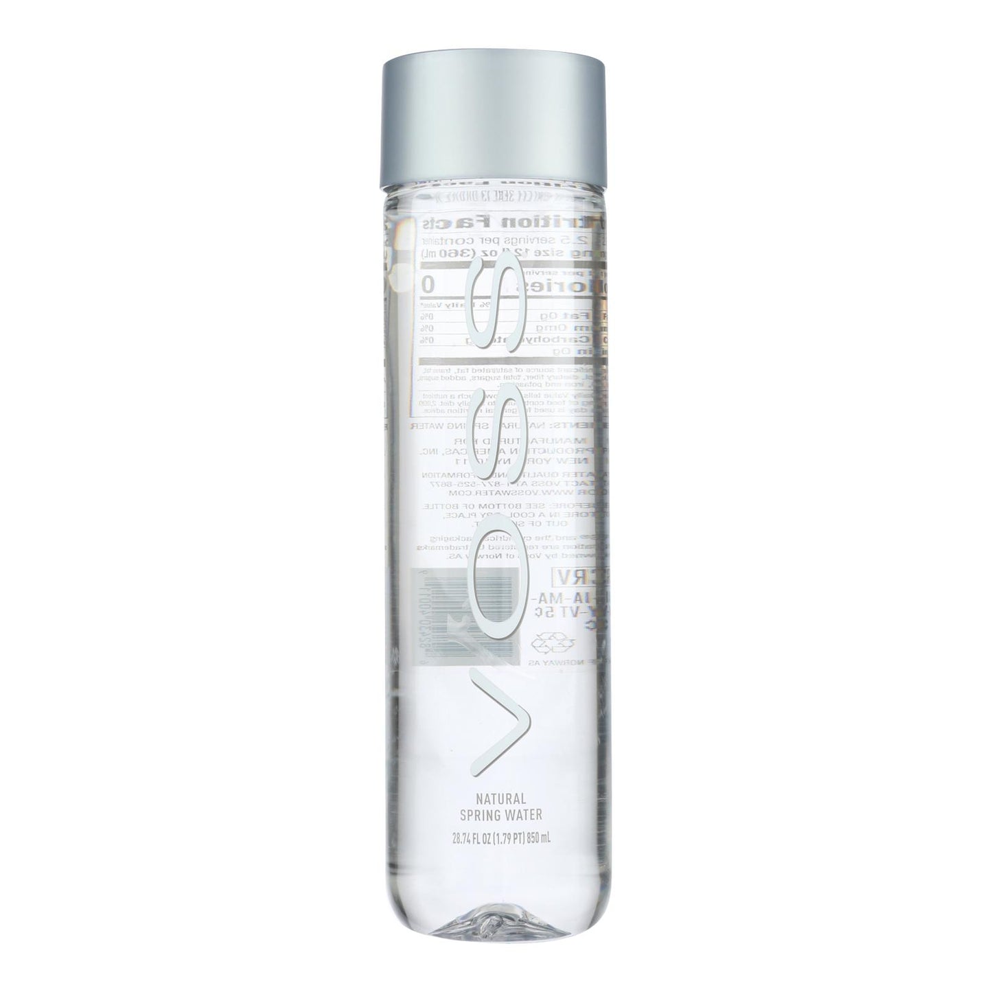 Agua Artesiana Voss Water - Sin gas - Caja de 12 - 28,74 oz.