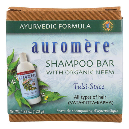 Champú Auromere - Tulsi-spice Ecológico Sin OGM Vegano/libre de crueldad - Caja de 1 - 4,23 oz.