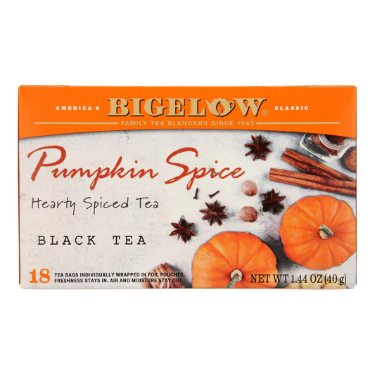 Té Bigelow - Té con especias de calabaza - Caja de 6 - 18 bolsas