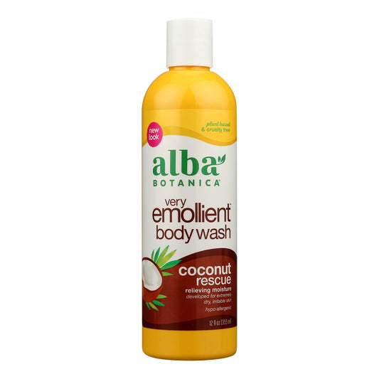 Alba Botanica - 身体清洁剂 Vry Emol 椰子 - 1 件 - 12 Fz