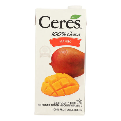 Ceres Juices 果汁 - 芒果 - 12 瓶装 - 33.8 液体盎司