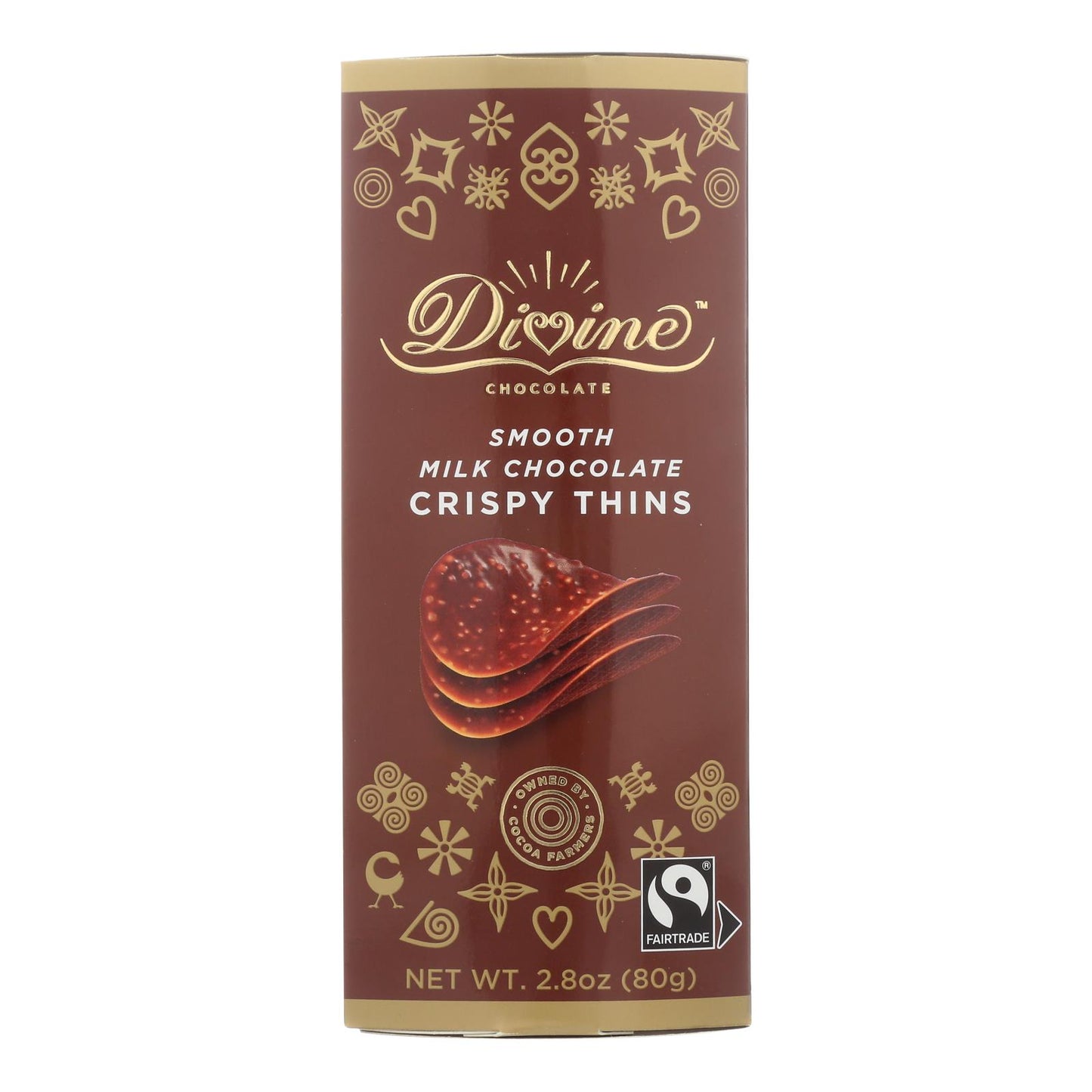 Divine - Chocolate con leche crujiente Thns - Caja de 12 - 2,8 oz