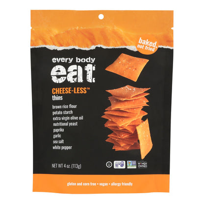 Every Body Eat - Snack Thins sin queso - Caja de 6 de 4 oz