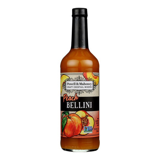 Mezcladores de cóctel Powell &amp; Mahoney - Bellini de melocotón - Caja de 6 - 25,36 oz.