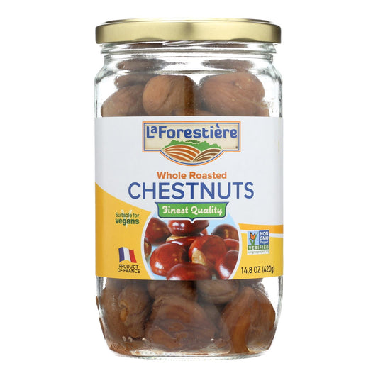 Castañas asadas enteras y naturales La Forestiere - Caja de 12 - 14,8 oz