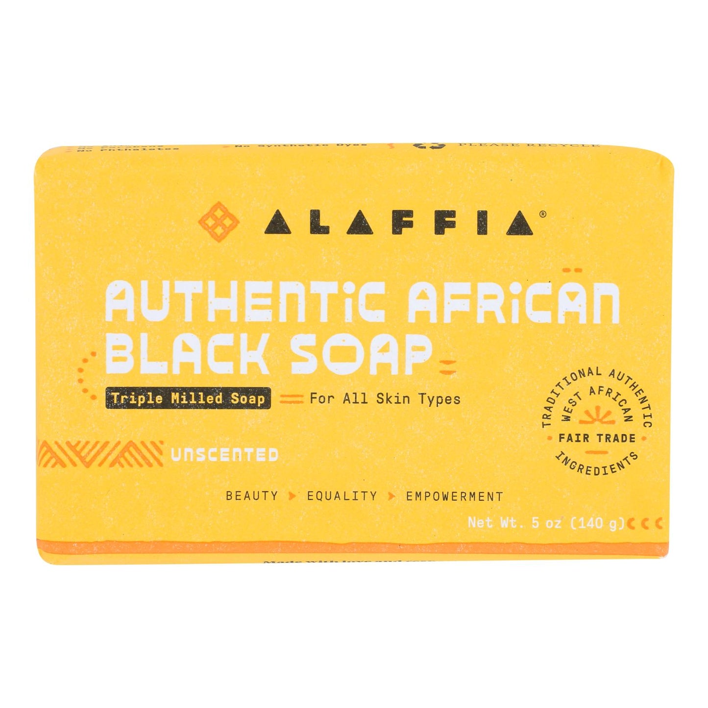 Alaffia - Jabón sin fragancia Trpl Mld - 1 unidad - 5 oz