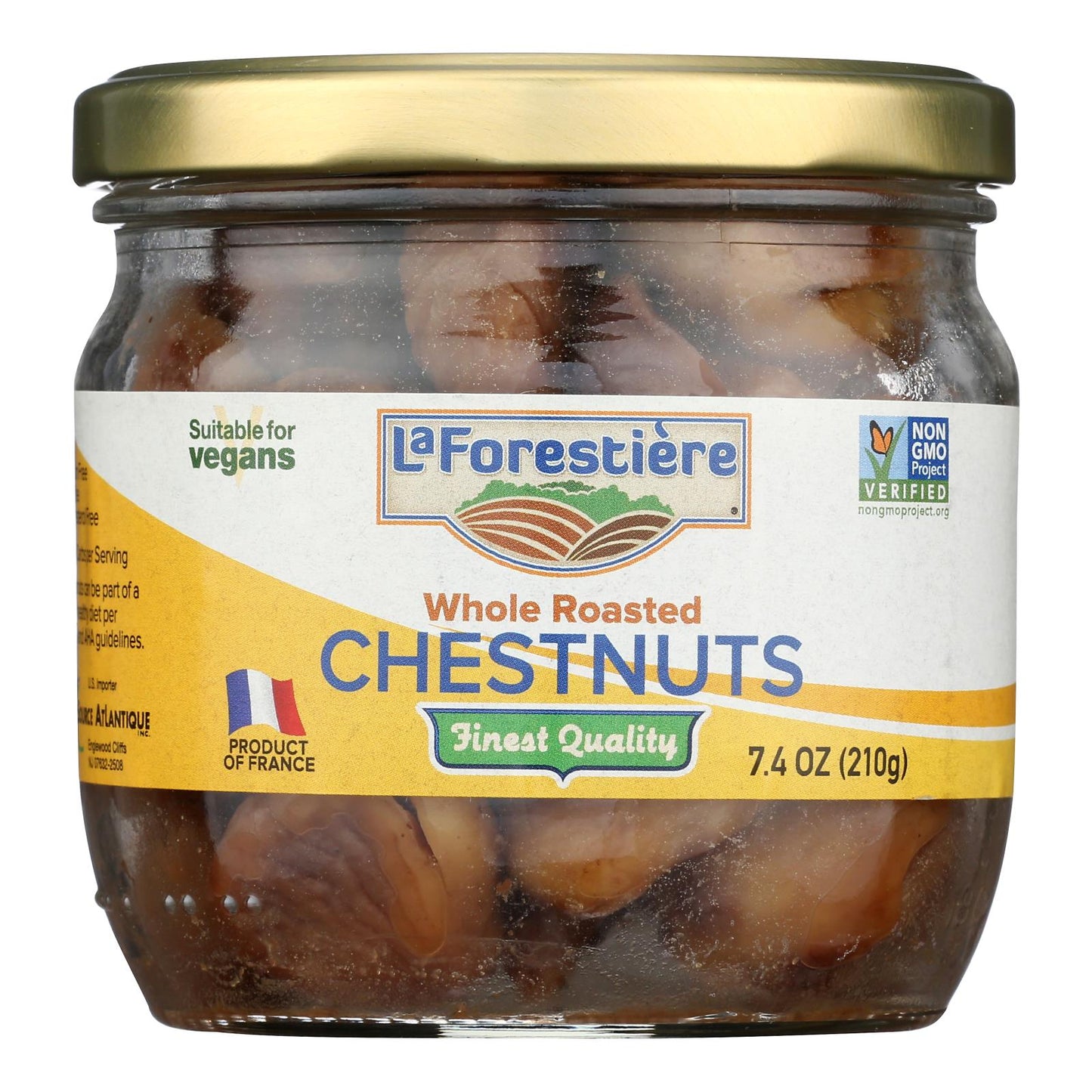 Castañas asadas enteras de La Forestiere - Caja de 12 - 7,4 oz