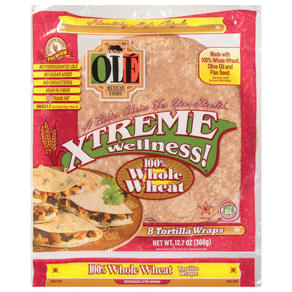 Ole Mexican - Wrap de trigo integral - Caja de 6 a 12,7 oz