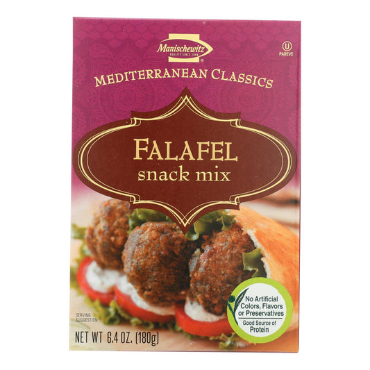 Manischewitz - Mezcla de bocadillos mediterráneos de falafel - Caja de 12 - 6.4 oz.