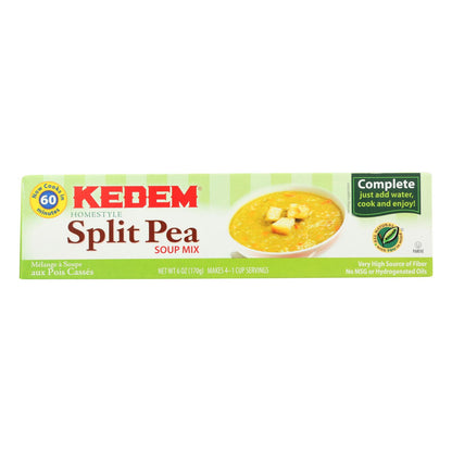 Mezcla casera para sopa de guisantes partidos Kedem - Caja de 24 - 6 oz