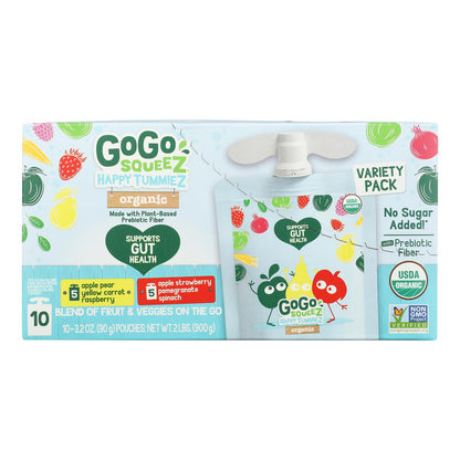 Gogo Squeez - Pajita de manzana Hpytumz - Caja de 6-10/3,2 oz