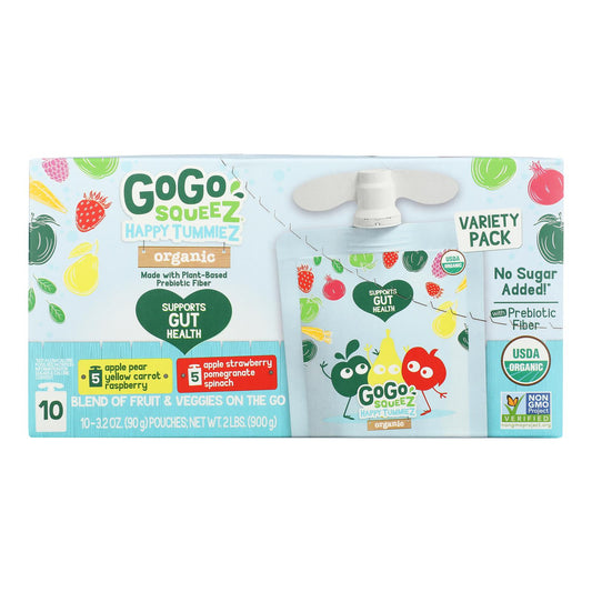 Gogo Squeez - Pajita de manzana Hpytumz - Caja de 6-10/3,2 oz