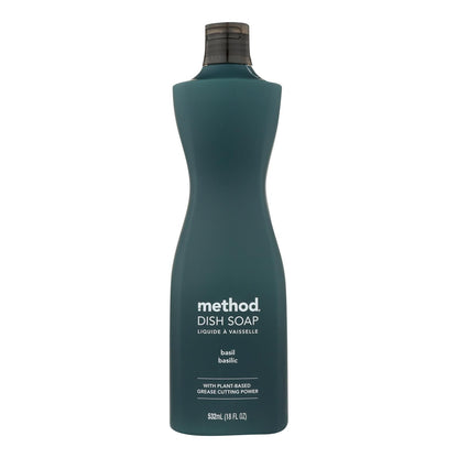Method Products Inc - Jabón para platos Basil Pour - Caja de 6 - 18 Fz