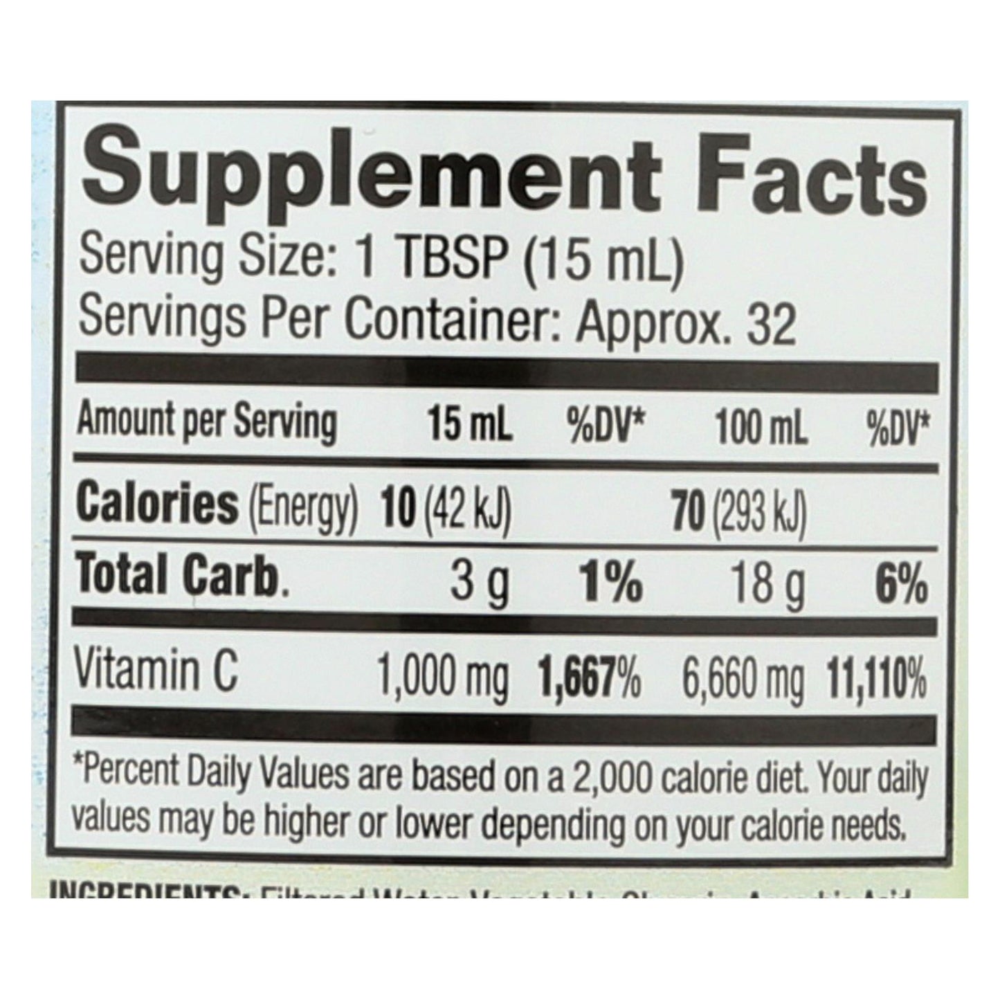 Dynamic Health Liquid Vitamin C Natural Citrus - 1000 Mg - 16 Fl Oz