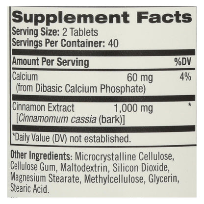 Extracto de canela de Natrol - 1000 mg - 80 comprimidos