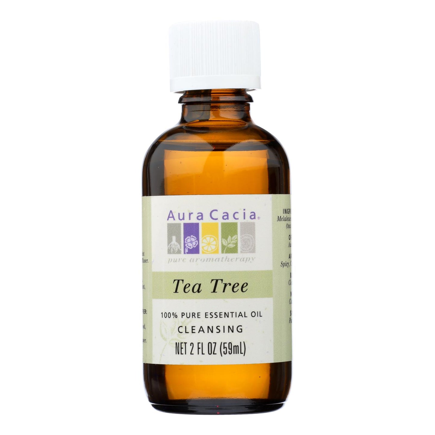 Aura Cacia - Aceite esencial de árbol de té 100 % puro para limpieza - 2 oz