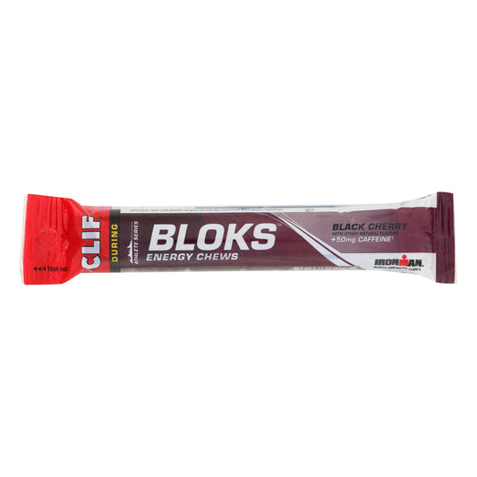 Clif Bar Clif Shot Bloks - Cereza negra orgánica - Caja de 18 - 2,1 oz
