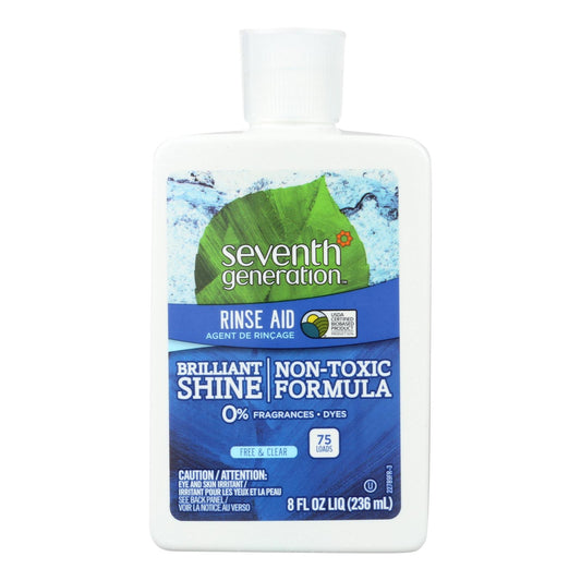 Seventh Generation Dish Rinse Aid - Free And Clear - 8 Oz - Case Of 9