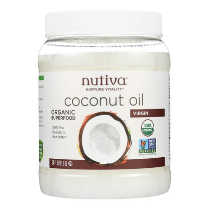 Aceite de coco virgen orgánico Nutiva - 54 onzas líquidas