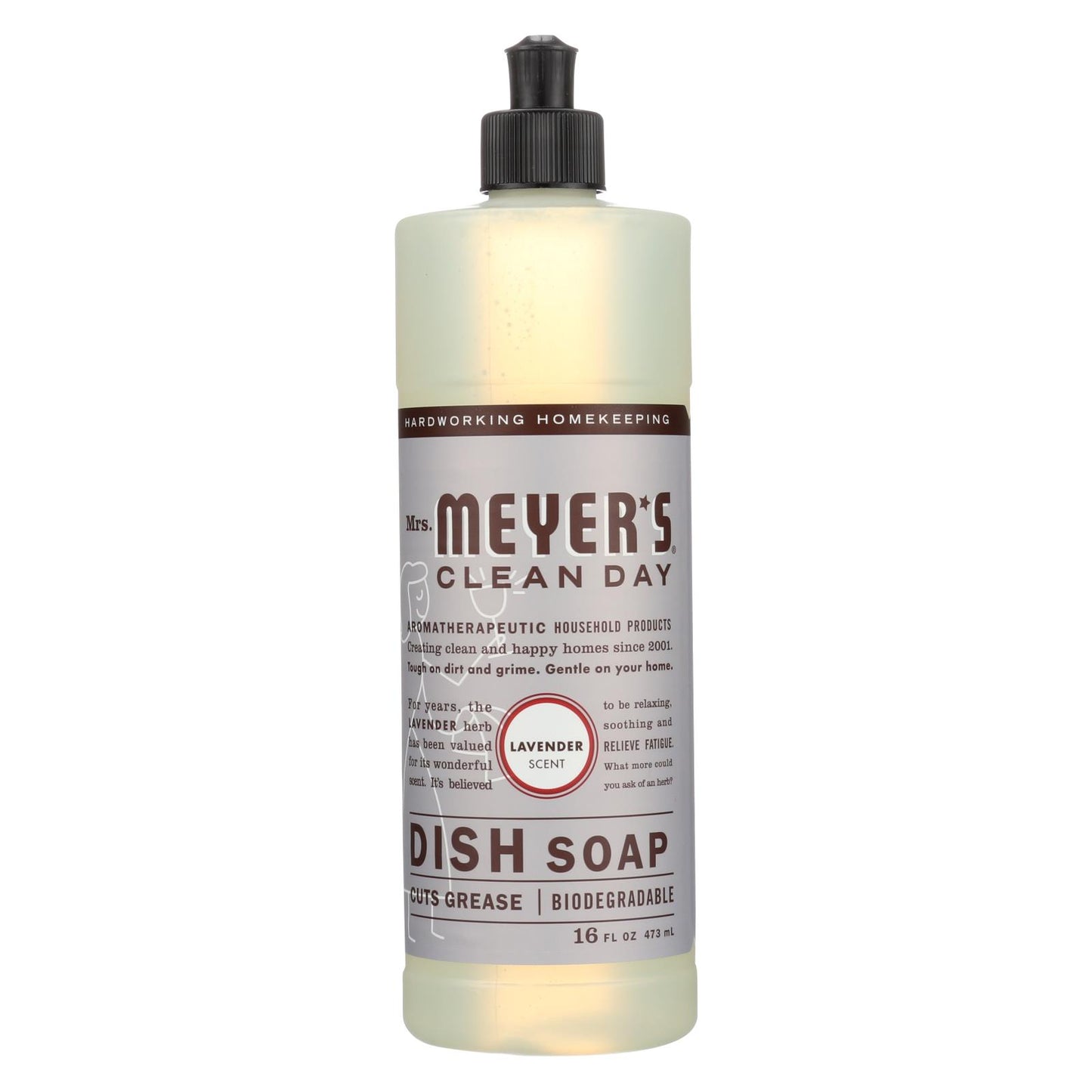 Mrs. Meyer's Clean Day - Liquid Dish Soap - Lavender - Case Of 6 - 16 Oz