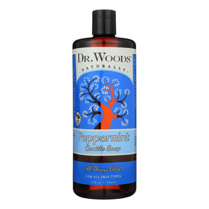 Dr. Woods Pure Castile Soap Peppermint - 32 Fl Oz