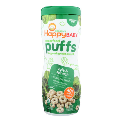 Bocadillos verdes orgánicos Happy Baby - 2,1 oz - Caja de 6