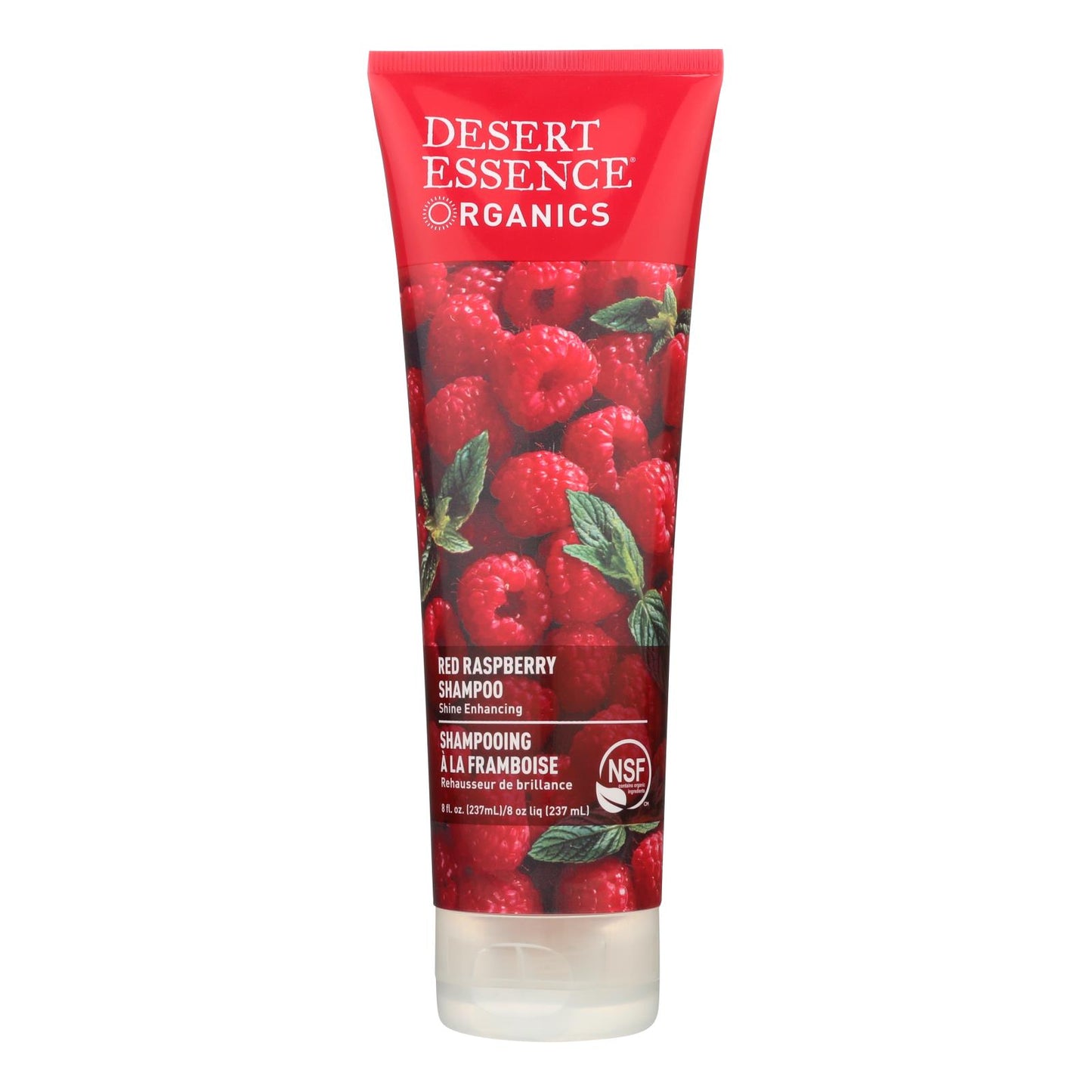 Desert Essence - Champú con brillo para todo tipo de cabello Frambuesa roja - 8 onzas líquidas